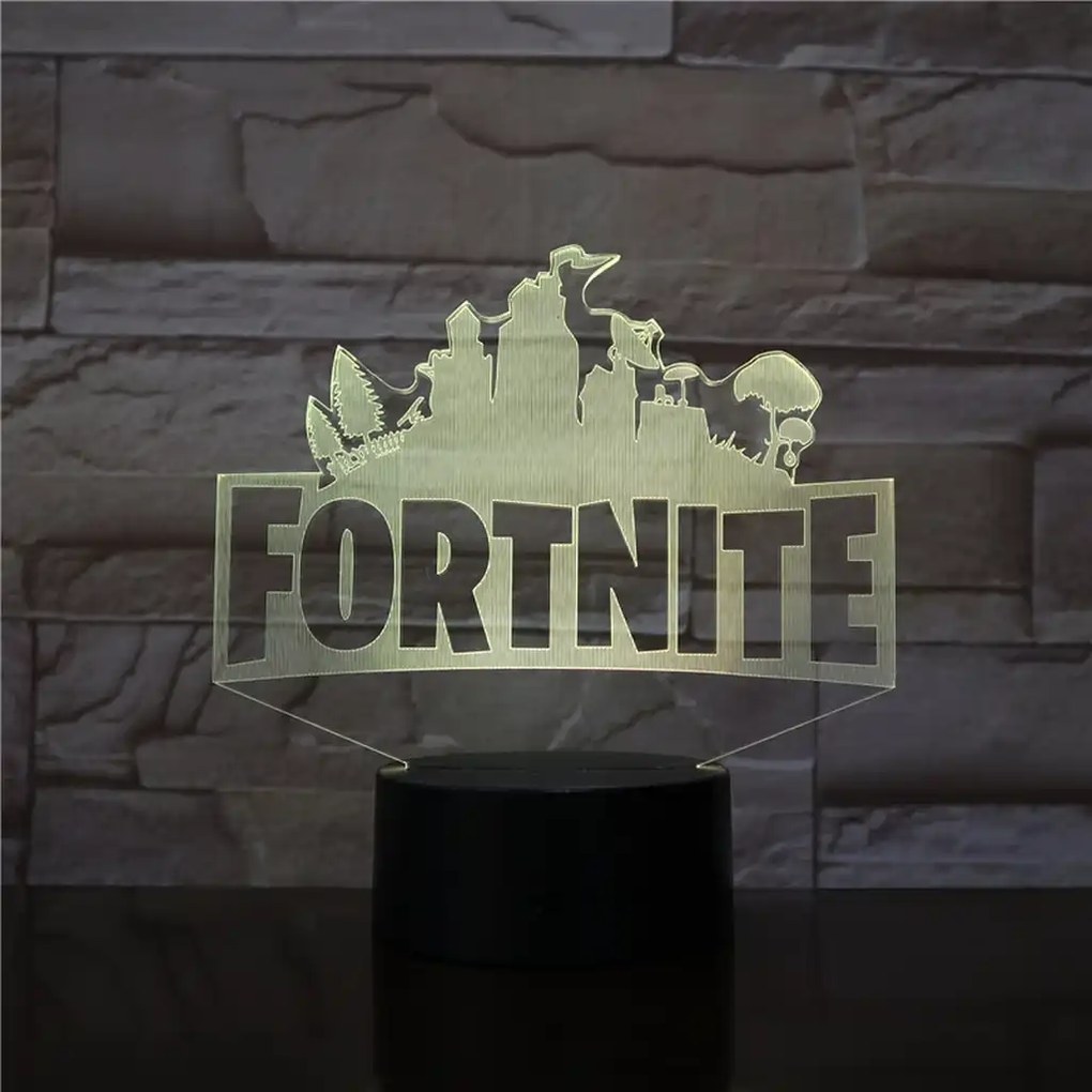 3Dmix 3DL-DRGB044 – 3D LED nočná lampa - Fortnite (Dual RGB)