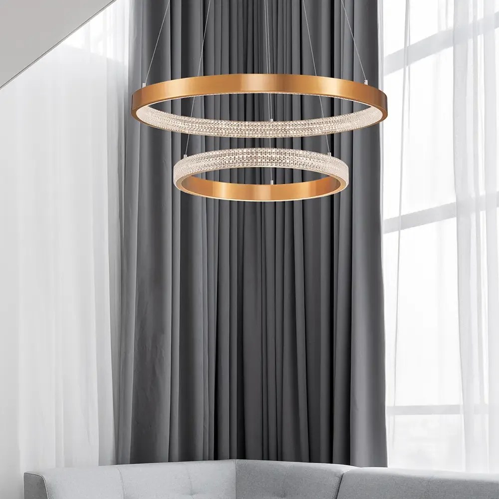 LED luster Preston 2 60 zlaté