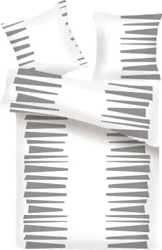 Obliečky Porto 140x200 cm, šedo-biele%