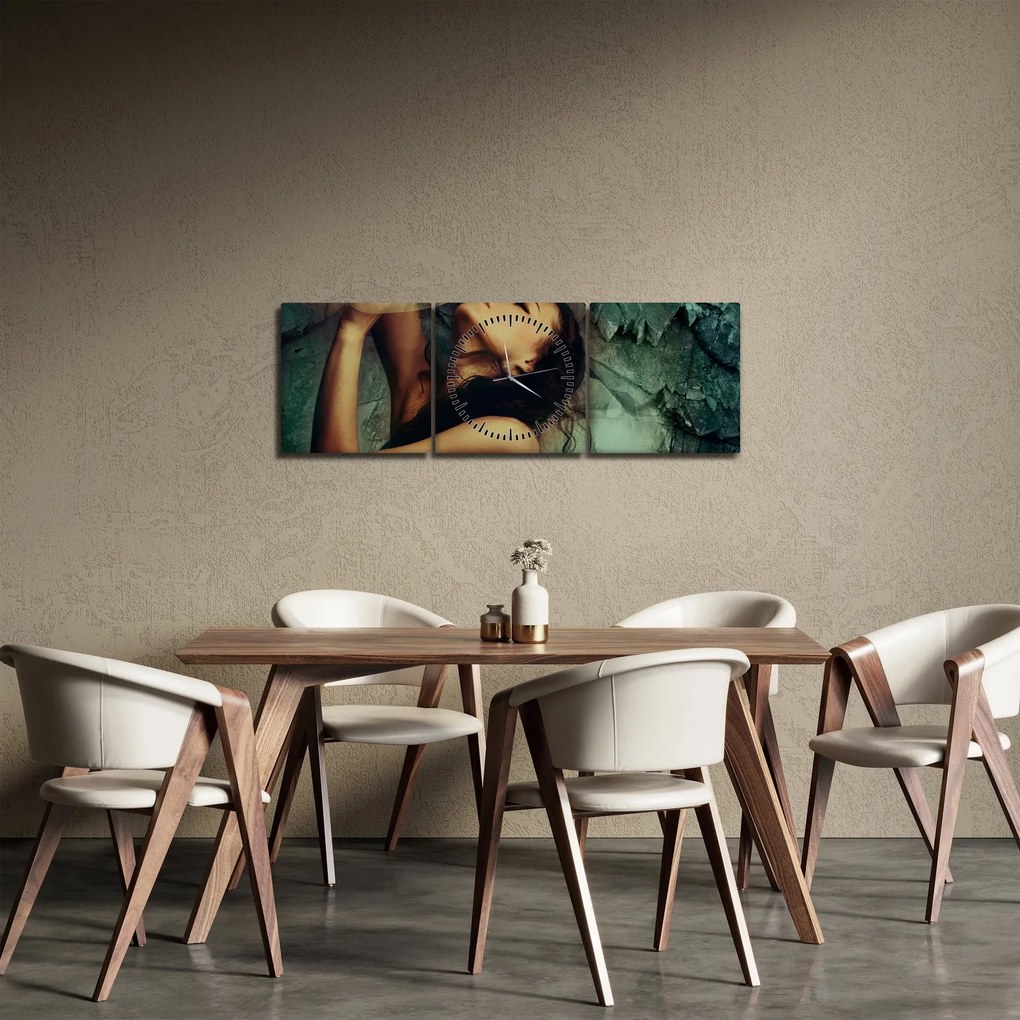 Obraz - Múza (s hodinami) (90x30 cm)