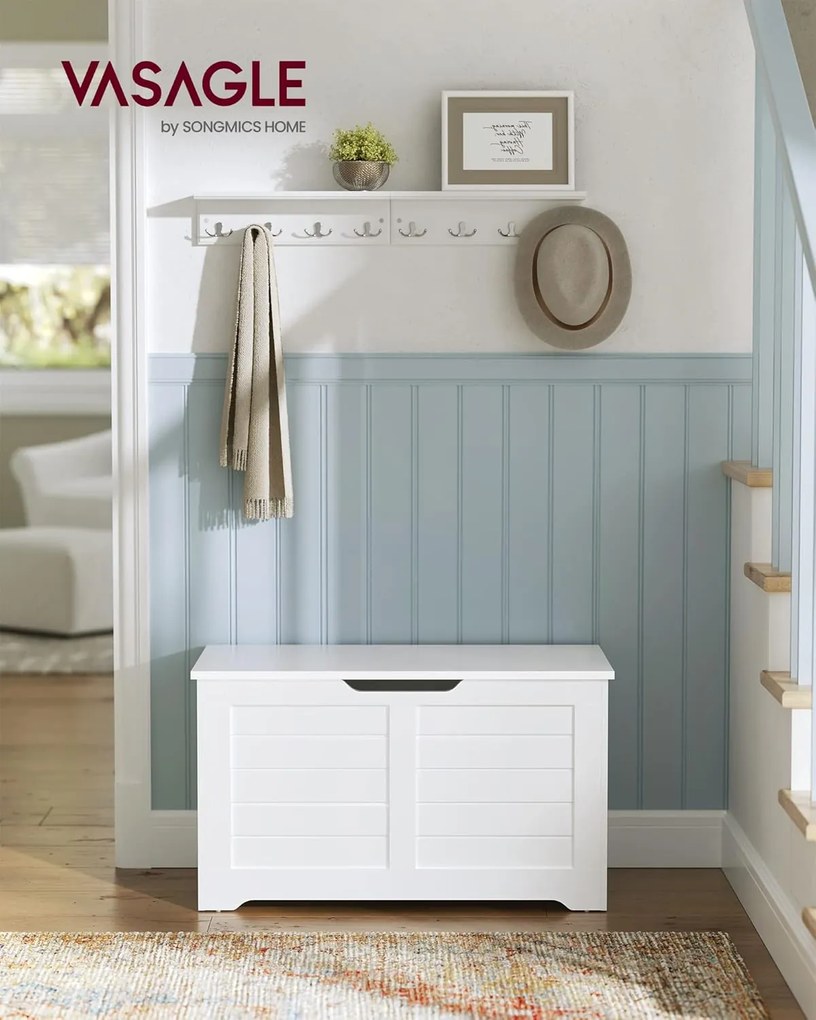 Truhla s úložným prostorem a lavicí Vasagle Minimal 80 cm bílá