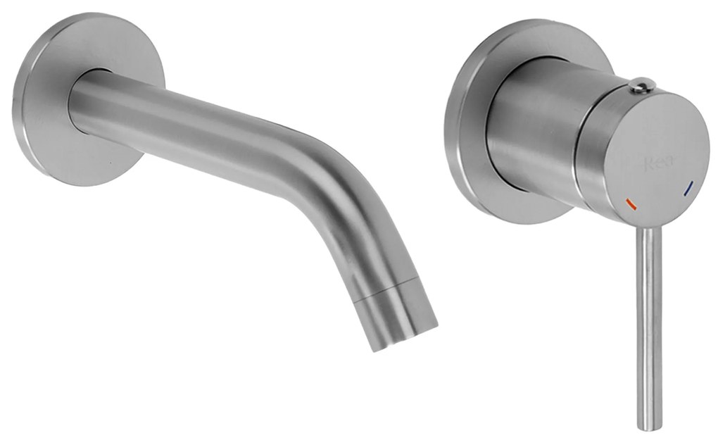 Rea Clif, umývadlová podomietková batéria, brúsená oceľ, REA-B5840