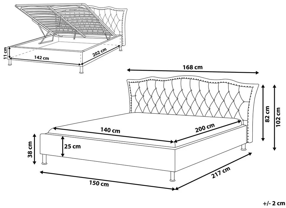 Manželská posteľ 140 cm MATH (s roštom) (tmavosivá zamatová). Vlastná spoľahlivá doprava až k Vám domov. 1007363