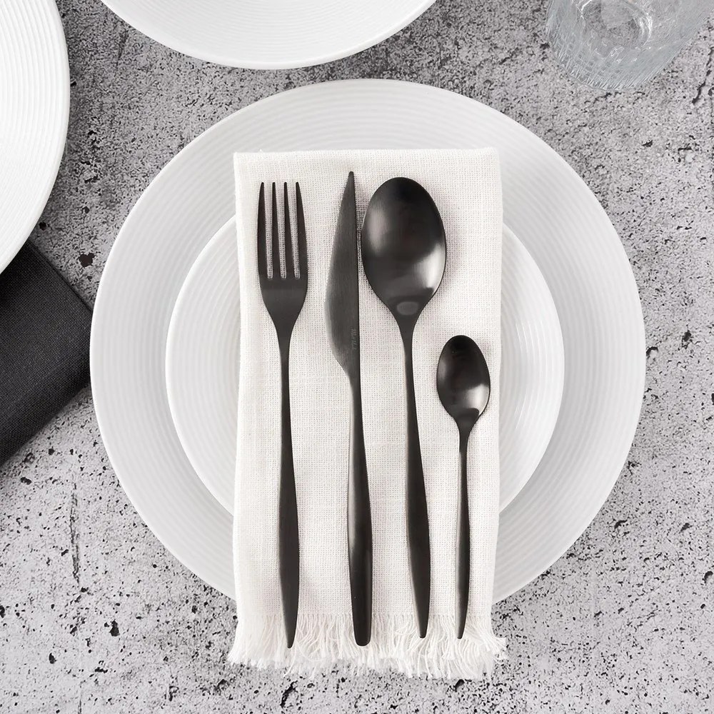 Čierny antikoro príbor 24 ks – Orion