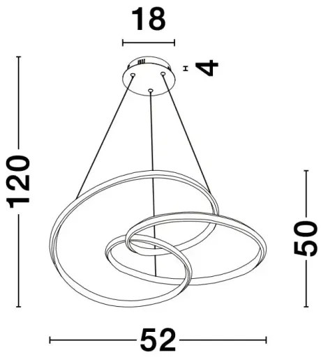 LED luster Menton 52 čierne