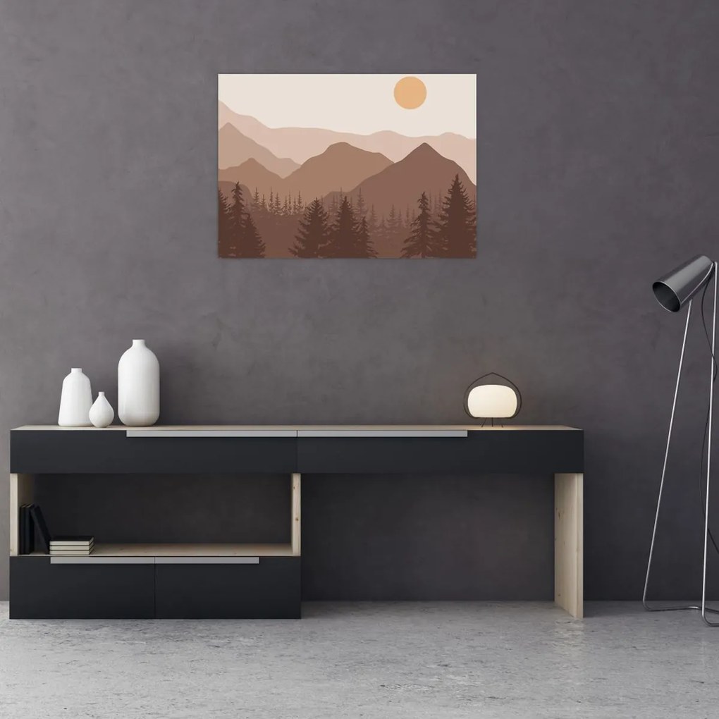 Obraz - Hnedé pohorie N⁰1 (70x50 cm)