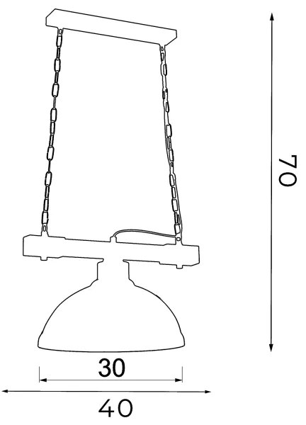 Luster na reťazi HAKON 1xE27/60W/230V tmavé drevo