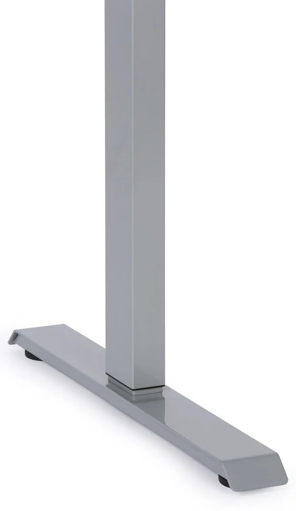 Výškovo nastaviteľný stôl, 180x80 cm, 1 motor, sivá podnož, grafit
