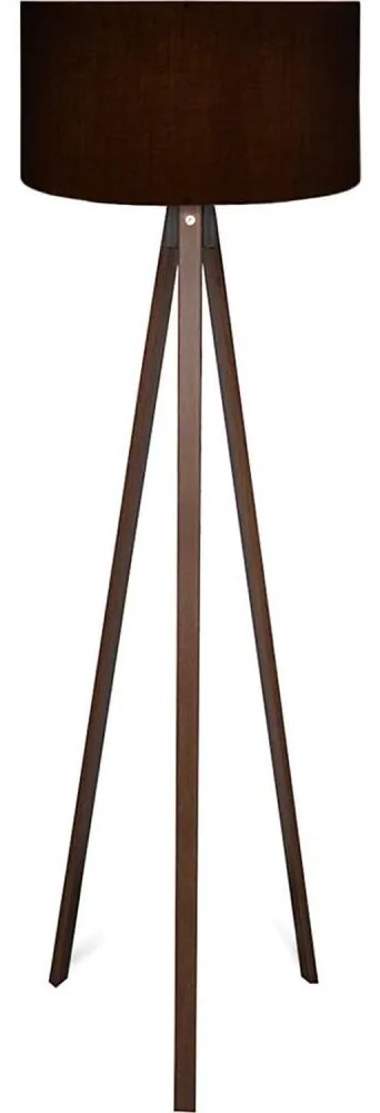 Stojacia lampa AYD 1xE27/40W/230V čierna/hnedá