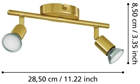 Eglo 33185 - LED Bodové svietidlo BUZZ-LED 2xGU10/2,8W/230V 3000K zlatá