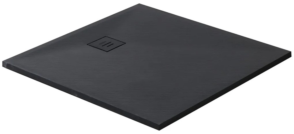 Erga Hyper, SMC sprchová vanička 150x70x2,6 cm + sifón, čierna matná, ERG-V06-SMC-7015S-BK