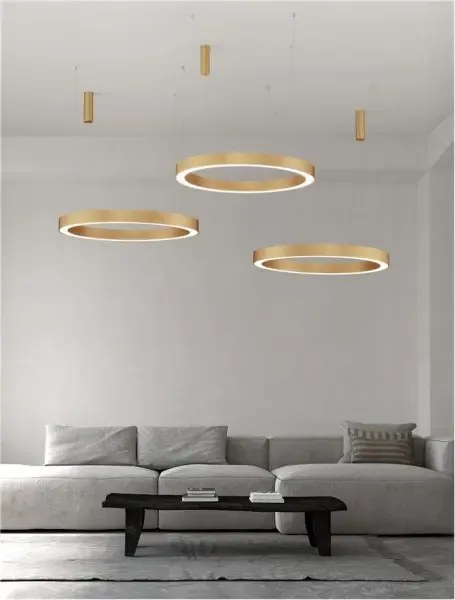 LED luster Morbido 100 zlaté s diaľkovým ovládaním