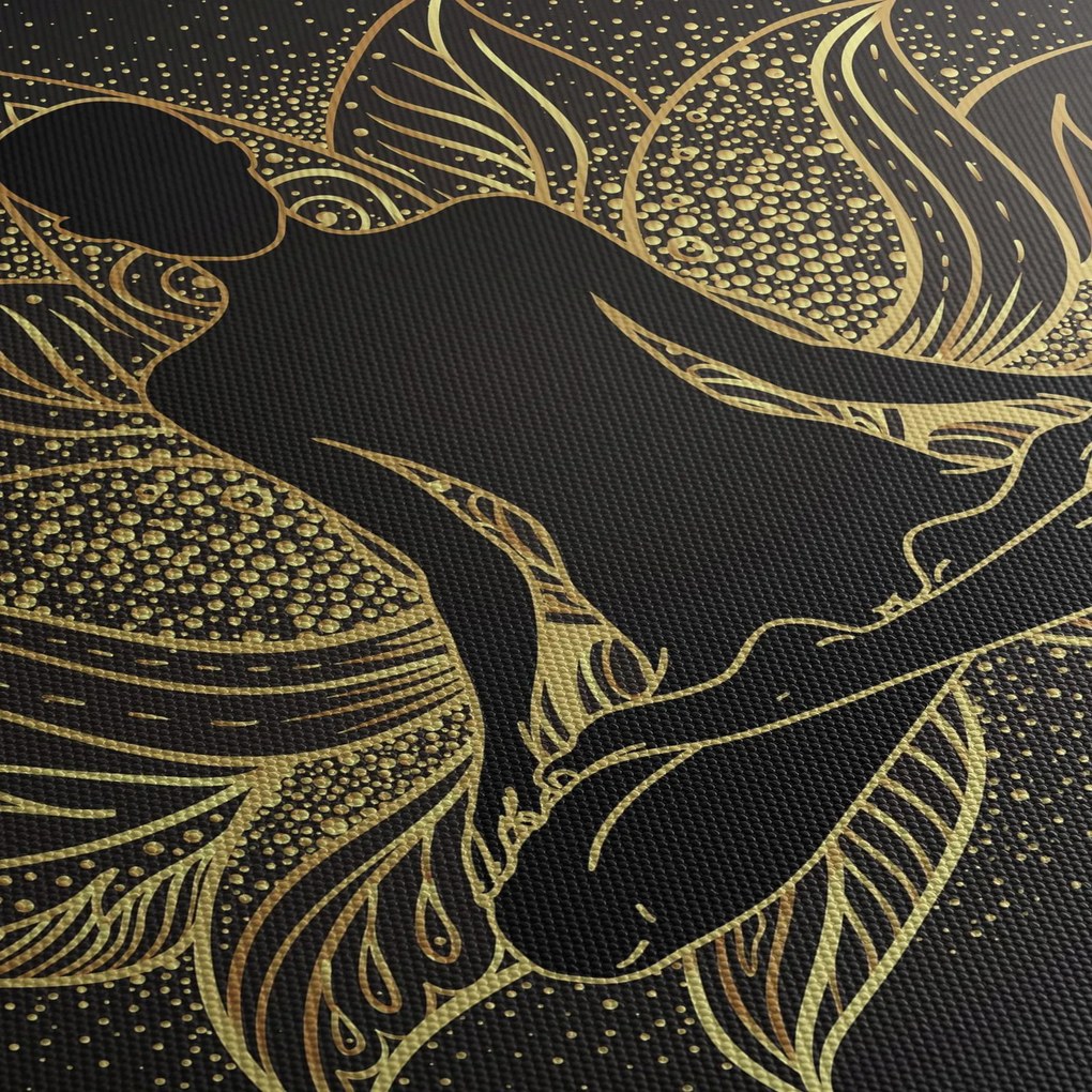 Obraz siluety v lotusovom kvete (90x60 cm)