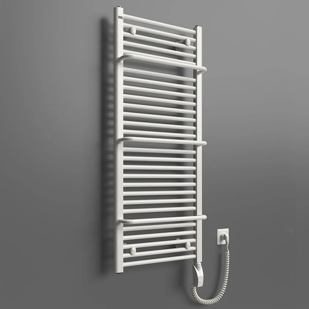 BPS-koupelny Elektrický kúpeľňový radiátor Bodam E AB-E 11840-01, pripojenie typ 01, 40x130 cm, biela RAL 9016
