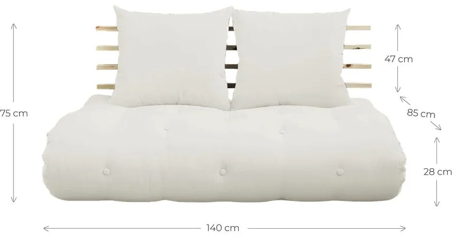 Variabilná pohovka Karup Design Shin Sano Natural Clear/Dark Grey