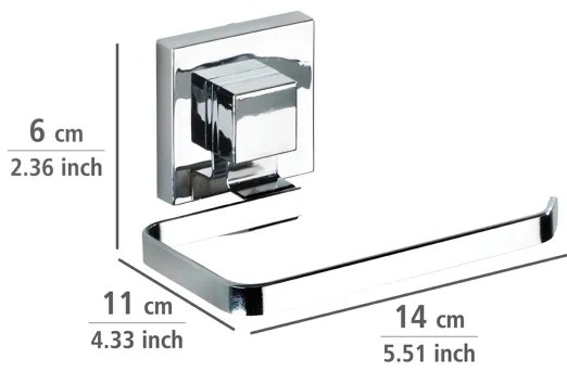 WENKO 22687100-Držiak toaletného papiera VACUUM-LOC QUADRO ED 14x11 cm lesklý chróm