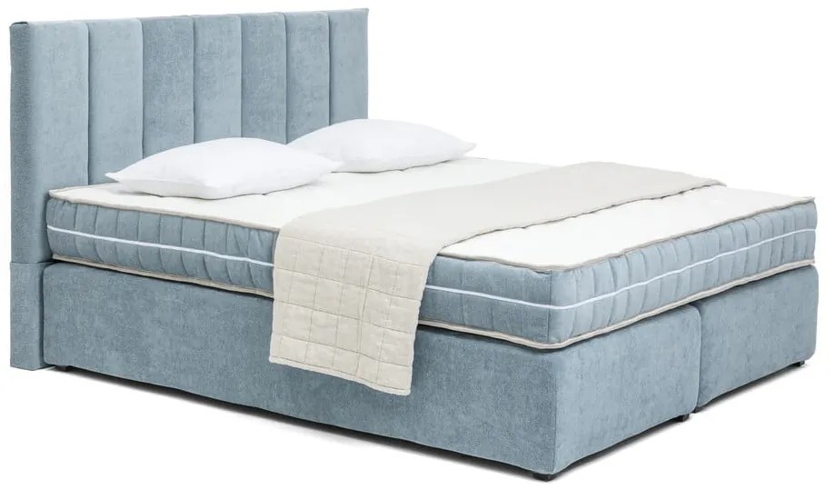 Modrá boxspring posteľ 160x200 cm Olia Bold Line – Bonami Selection