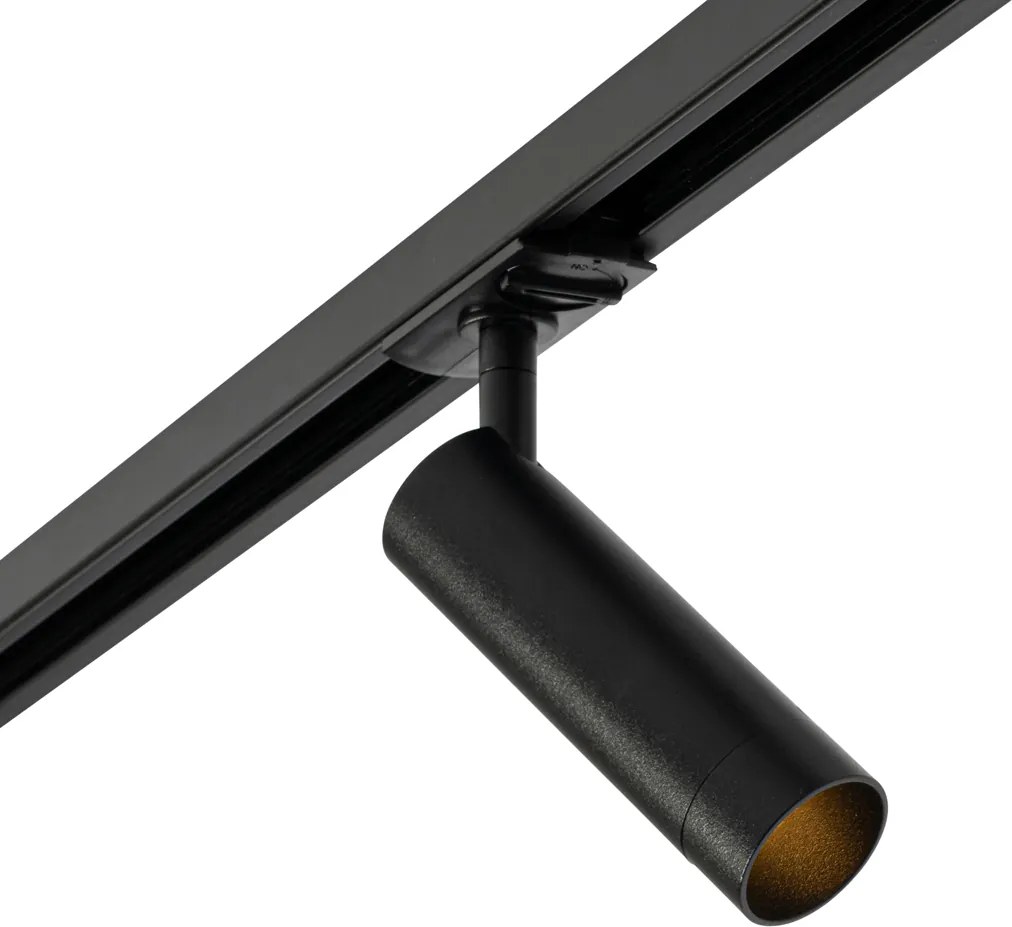 Moderné čierne bodové svetlo pre 1-fázový 35mm koľajnicový systém - Iconic Jeana Luxe