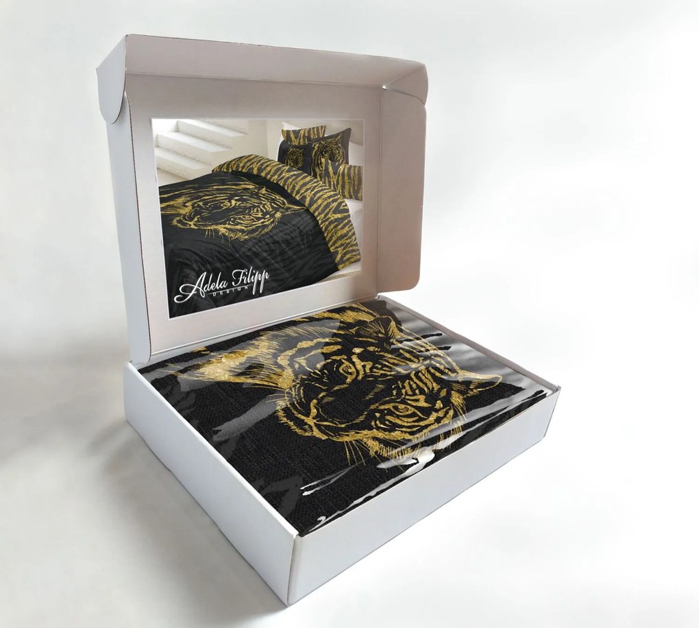 Makosaténové obliečky Zlatý tiger, Vyberte typ balenia: Darčekové balenie 2+2