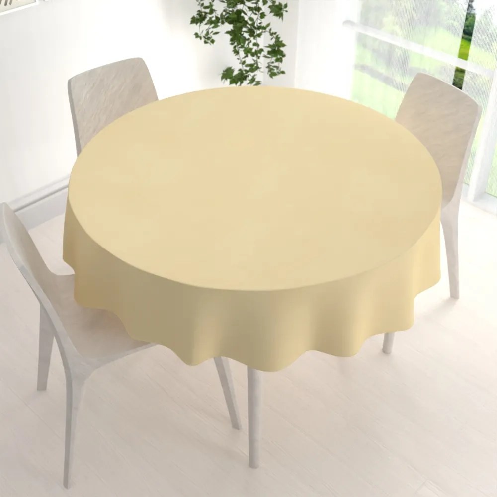 Biante Teflónový okrúhly obrus TF-018 Svetlo žltý Ø 40 cm