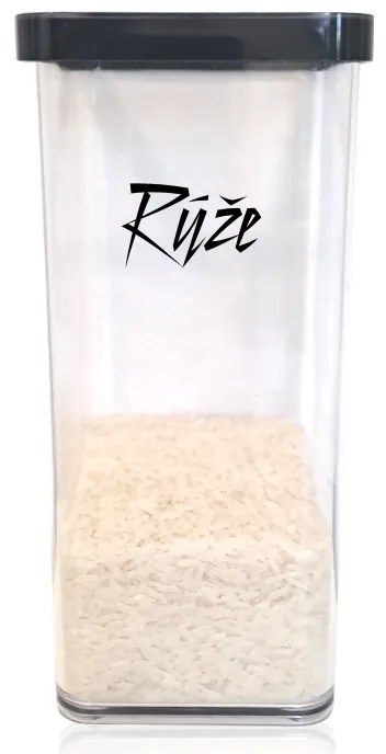 2. akosť - Dóza na potraviny 2,1l Rotho Loft - BIG Black, čierna (prasklina)
