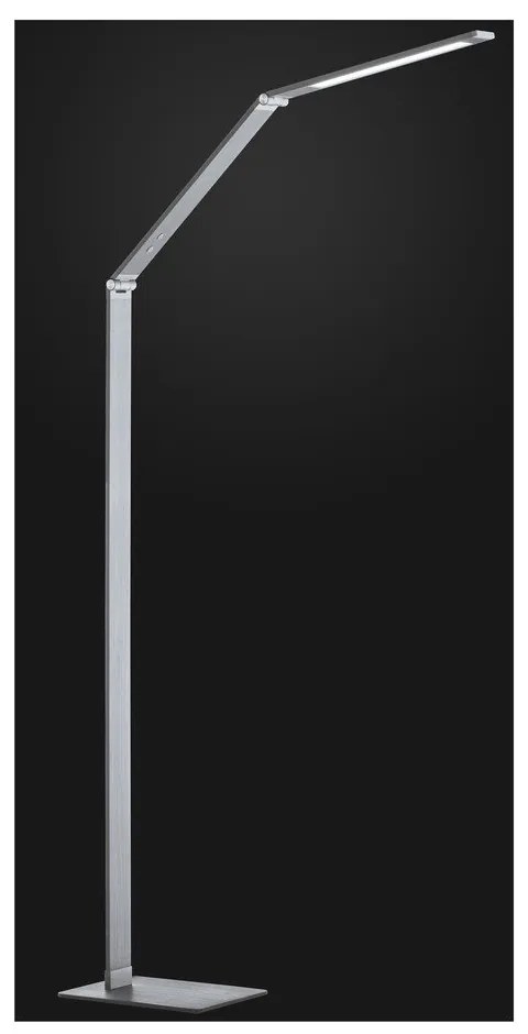 LED stmievateľná stojacia lampa v striebornej farbe (výška 133 cm) Geri – Fischer &amp; Honsel