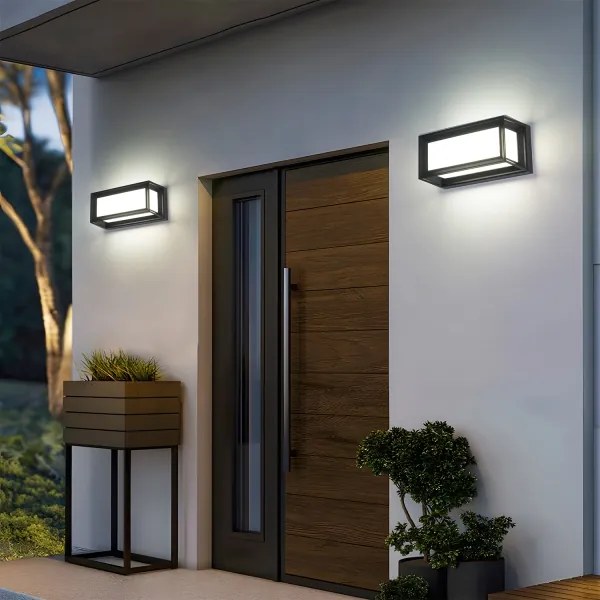 Brilagi - LED Vonkajšie nástenné svietidlo s pohybovým senzorom PARKER LED/12W/230V čierne IP44