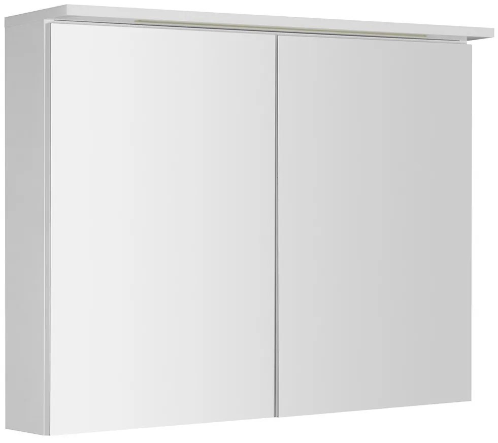 Aqualine Aqualine, KAWA STRIP Galérka s LED osvetlením 90x70x22cm, biela, WGL90S