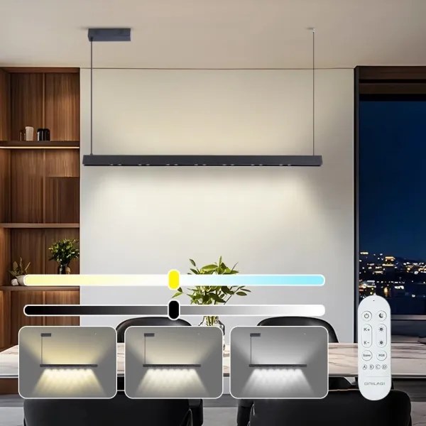Immax NEO 07306L-LED Stmievaný luster na lanku MADEIRA 26W/230V Wi-Fi Tuya 122 cm čierna