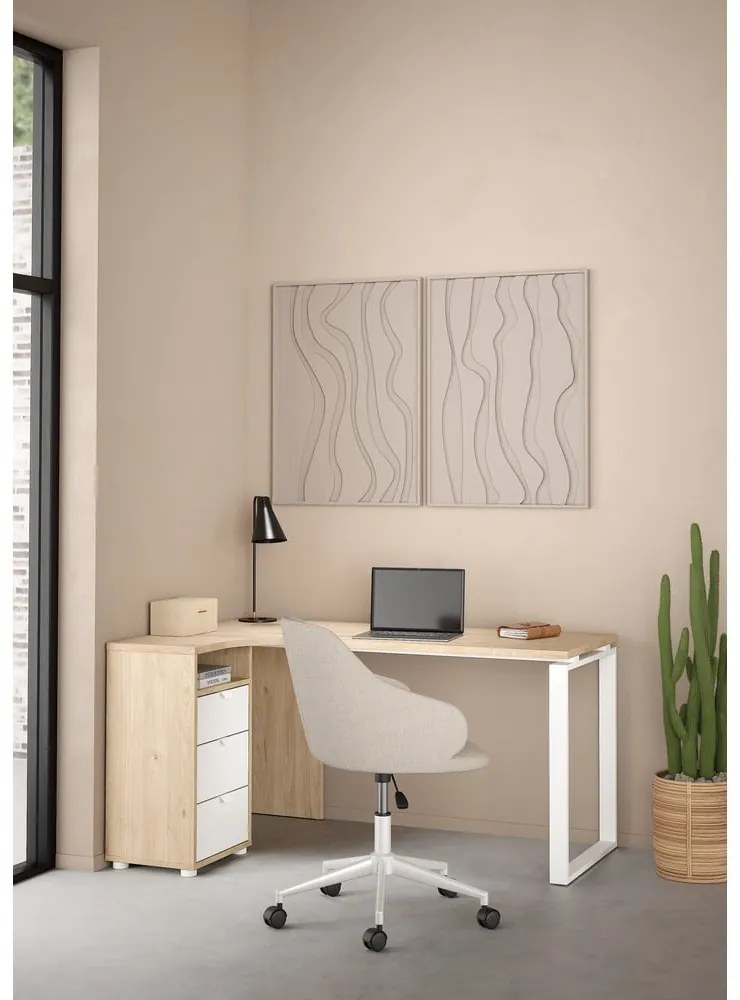 Pracovný stôl s doskou v dubovom dekore 100x150 cm Sign – Tvilum