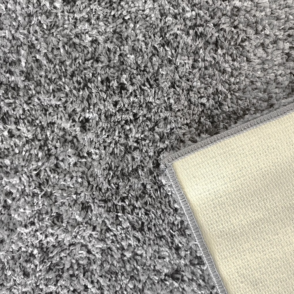 DY Sivý protišmykový shaggy koberec Camel Rozmer: 80x150 cm