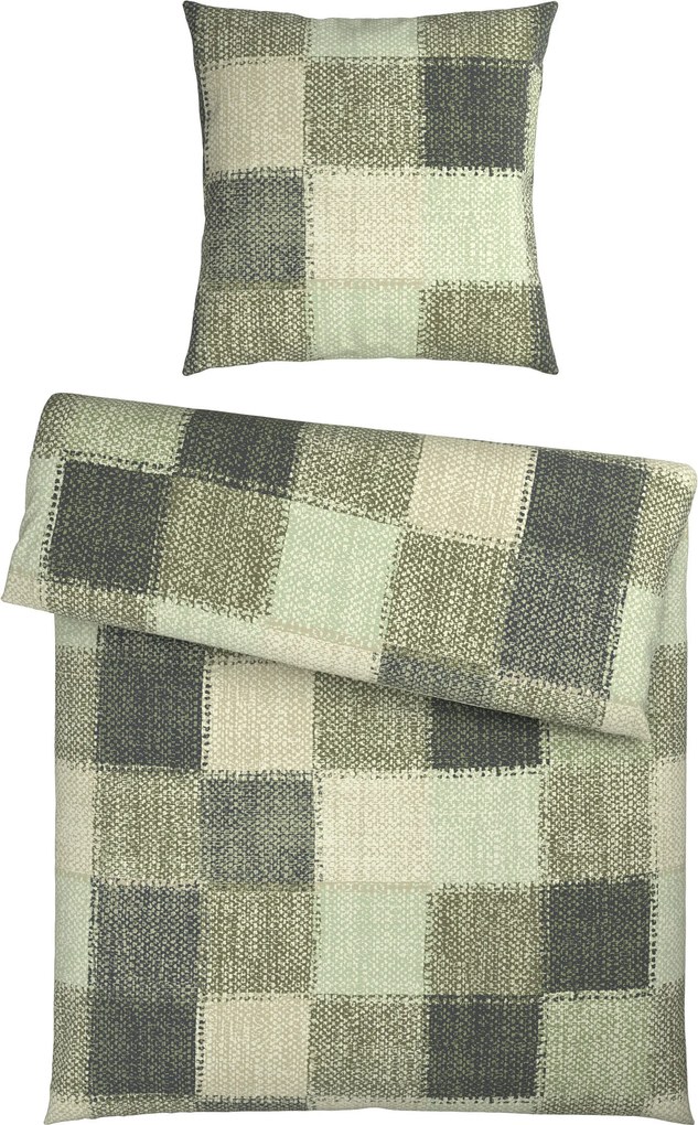 XXXLutz POSTEĽNÁ BIELIZEŇ, flanel, zelená, 135/200 cm Novel - Online Only bytové doplnky - 008699000602