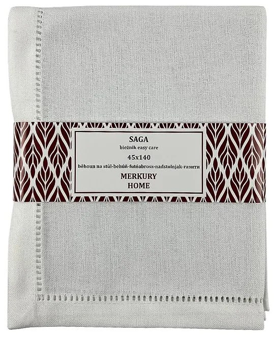Behúň SAGA biela 45x140 easy care