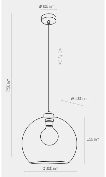 Luster na lanku CUBUS 1xE27/60W/230V