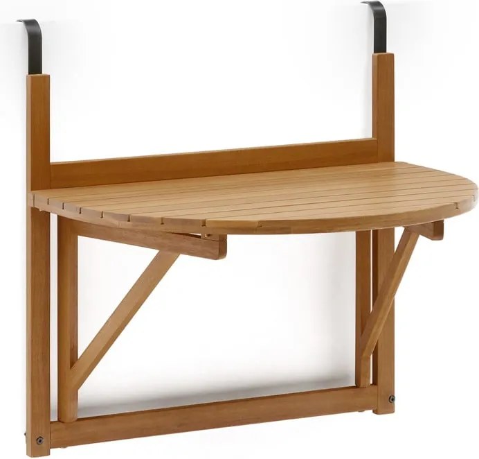 Závesný balkónový stolík z masívu akácie 50x70 cm Amarilis – Kave Home