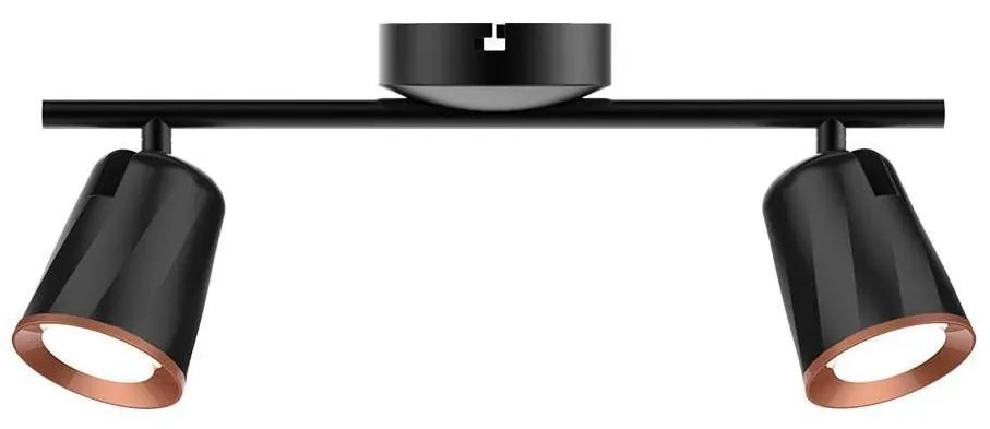 LED Bodové svietidlo 2xLED/5W/230V 3000K čierna