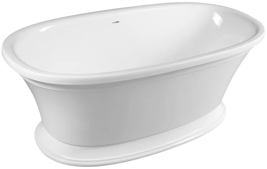 Polysan Polysan, VELIA voľne stojaca vaňa liaty mramor 167x83x62,5cm, biela, 92230
