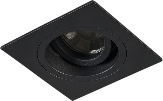 Inteligentné zapustené bodové svietidlo čierne štvorcové vrátane Wifi GU10 - Chuck