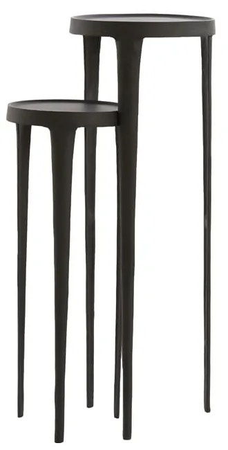 Kovové okrúhle odkladacie stolíky v súprave 2 ks ø 35 cm Tobias – Light & Living