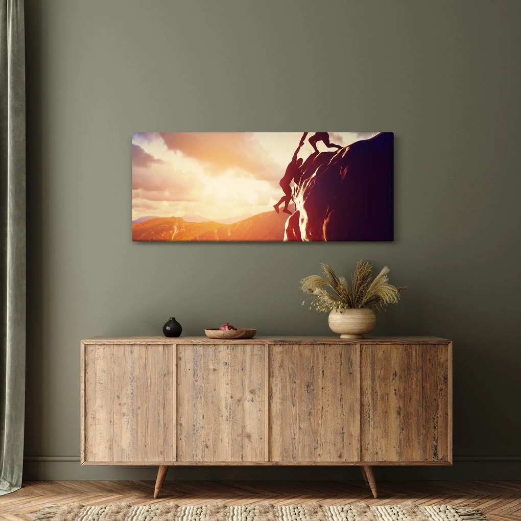 Obraz - Horolezci (120x50 cm)