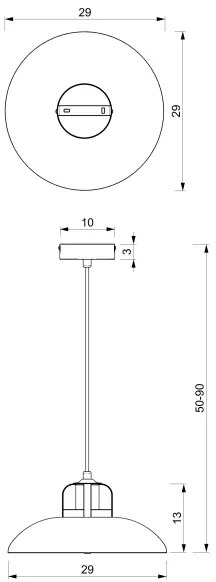 Brilagi - LED Luster na lanku FLAMENGO 1xE27/60W/230V modrá