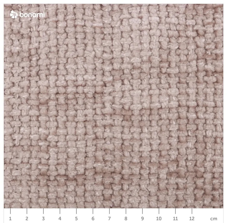 Béžová čalúnená dvojlôžková posteľ s úložným priestorom s roštom 140x200 cm Bellis – Micadoni Home