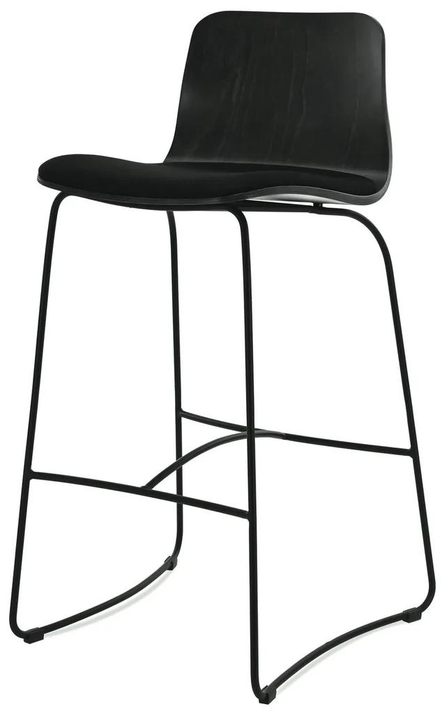 FAMEG Hips - BSTM-1802 - barová stolička Farba dreva: buk štandard, Čalúnenie: koža L1