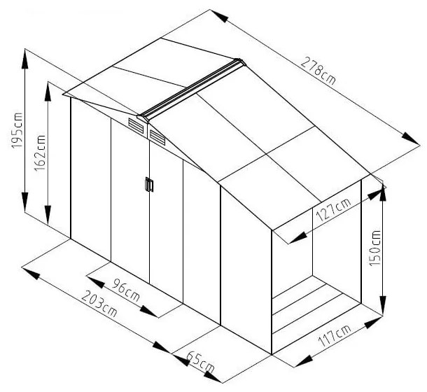 Záhradný domček Luke A - Rojaplast