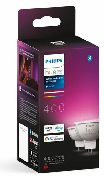 Philips Hue 8719514491649 žiarovka LED WACA Bluetooth GU5.3 MR16, 2 ks