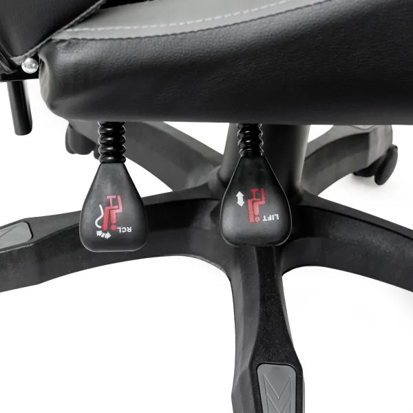 Herná stolička FIORANO čierna/sivá