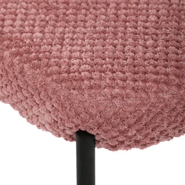 Jedálenská stolička bouclé, ružová CT-W1077 PINK2