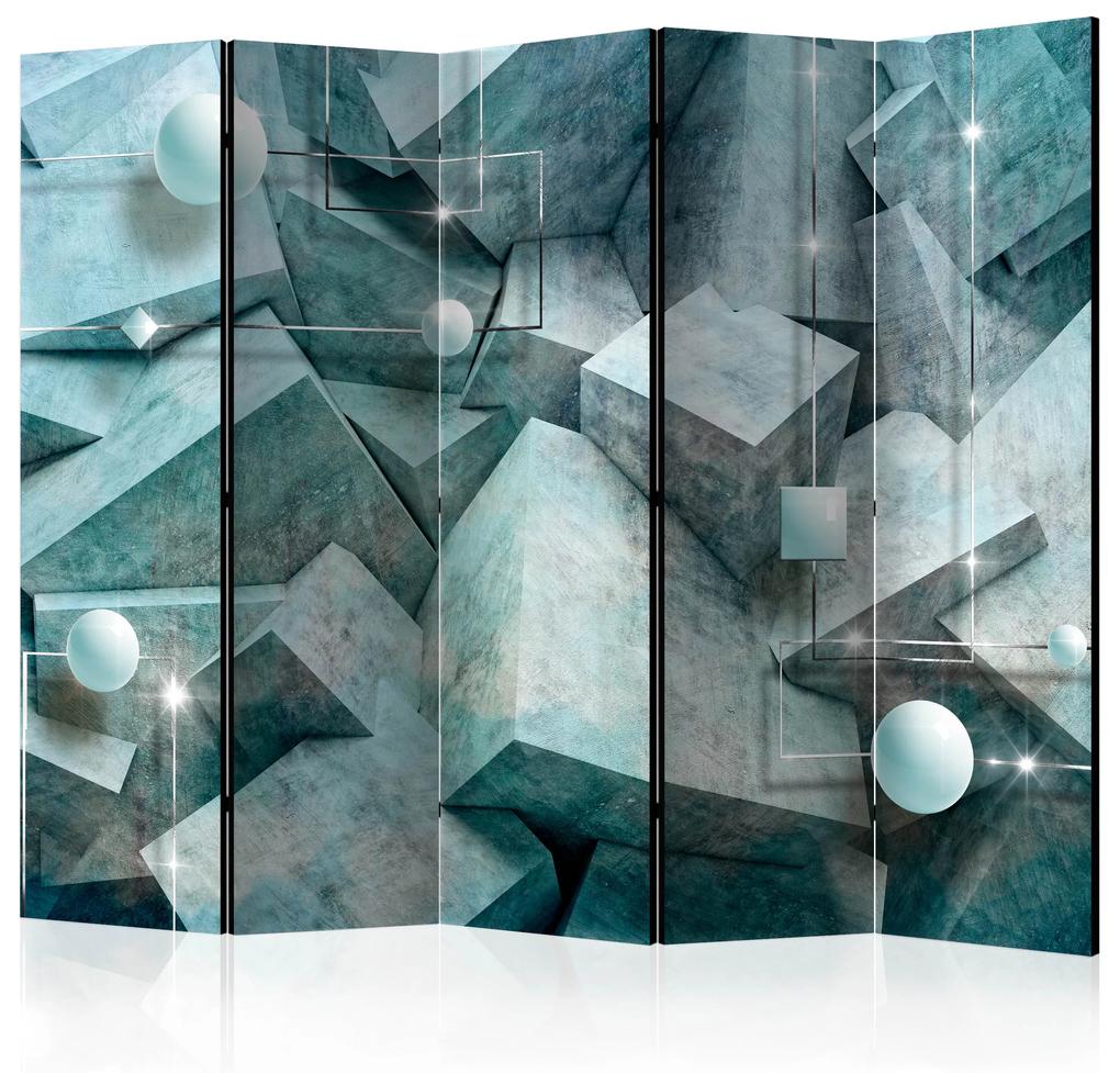 Artgeist Paraván - Concrete Cubes (Green) [Room Dividers]
