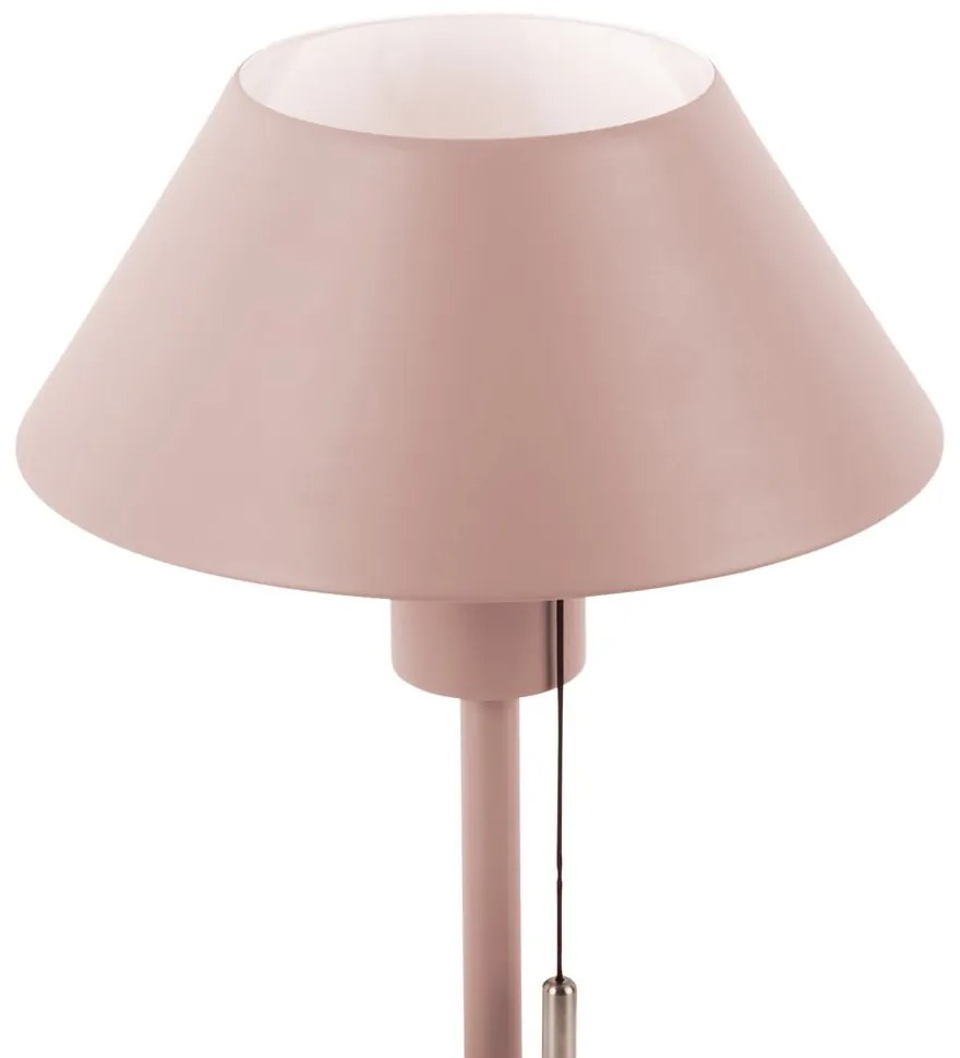 Svetloružová stolová lampa s kovovým tienidlom (výška 36 cm) Office Retro – Leitmotiv