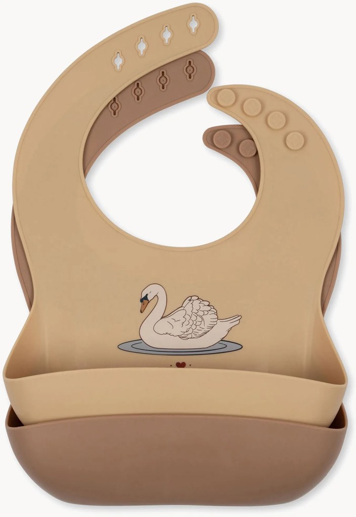 Silikónové podbradníky Swan, 2 ks